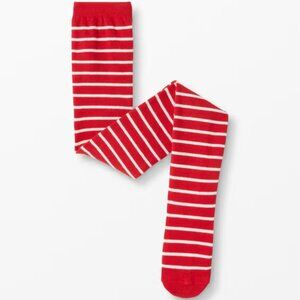 Hanna Andersson Bright Basics Red & White Striped Tights Size 8-10